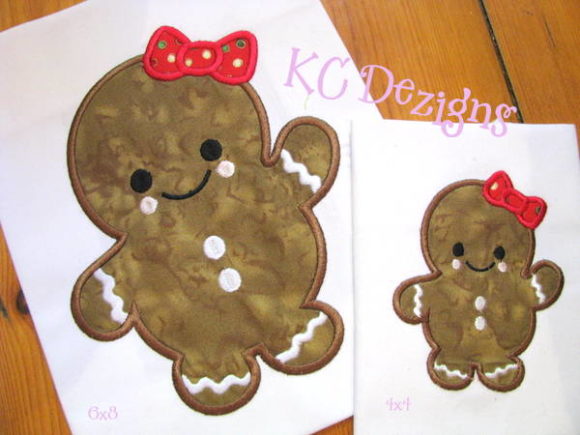 Baby Gingerbread with Bow: A Design That Brings Holiday Cheer to Every Stitch