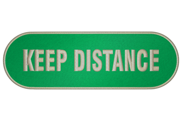 Keep Distance: A Hand-Digitized Embroidery Design for Thoughtful Gifts