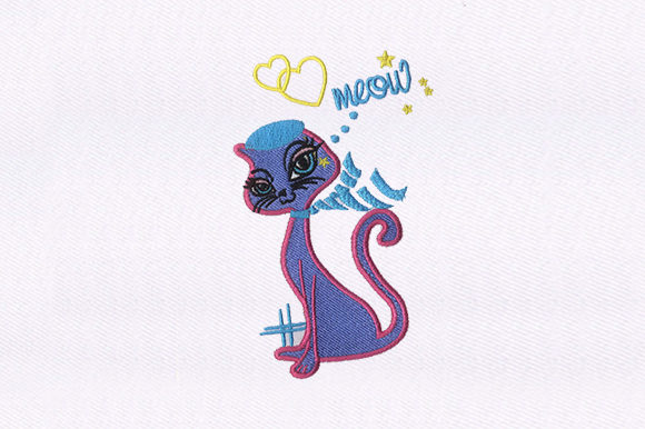 Meowing Cat Embroidery Design Review for Holiday Products