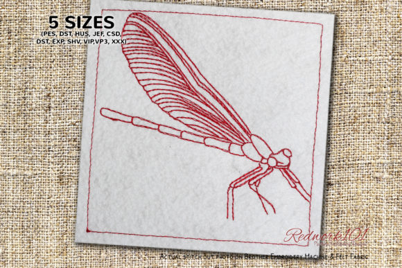 Odonata Redwork: A Designer's Review for Boutique Sweatshirt Embroidery