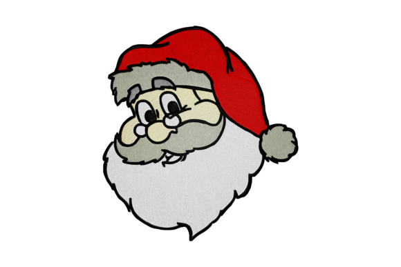 Santa Face Embroidery Design Review for Small Business Merch