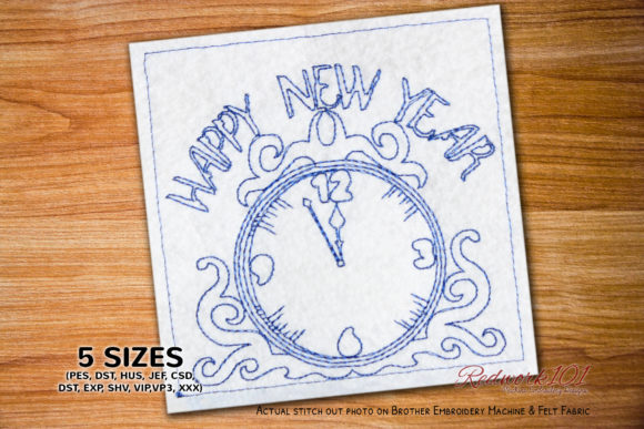 Vintage New Year Clock Redwork: A Seasonal Shop Essential